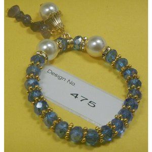 Amethyst Gemstone-Energy Jewelry-Fashion Stretch-Bracelet-Beaded- Charms-475